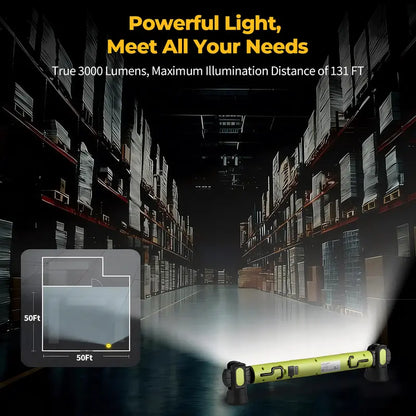 Hood Work Light Bar  3000LM LED Magnetic 5200mAh Rechargeable