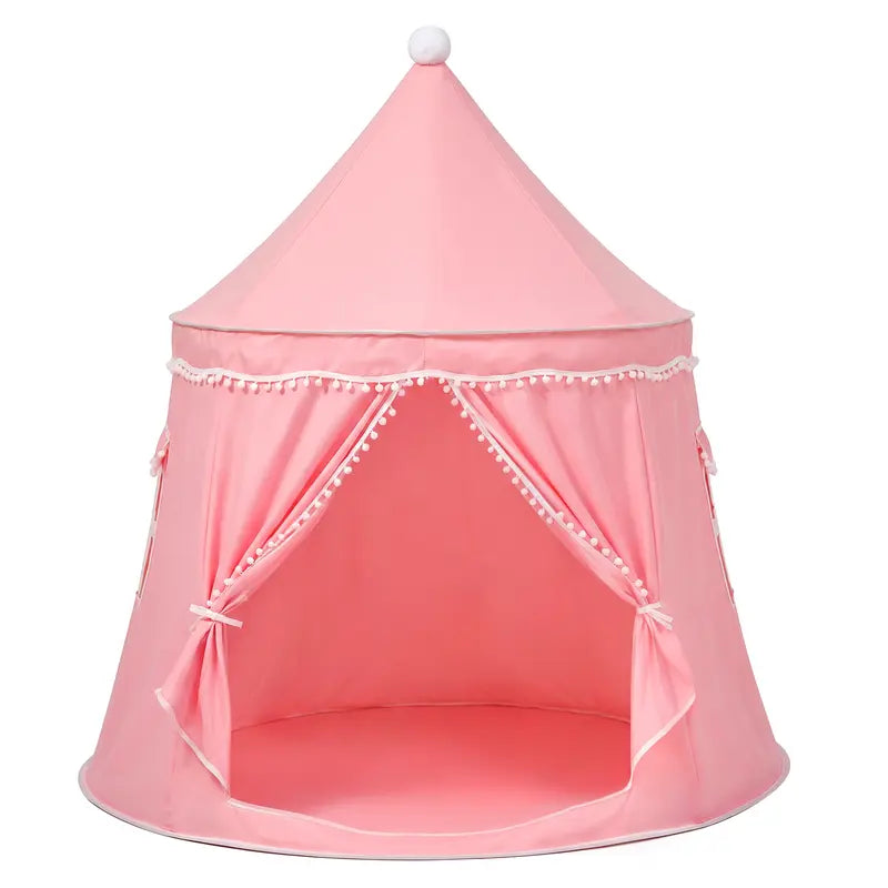 Kids Castle Teepee Tent, Foldable Indoor Outdoor Playhouse for Ages 3+