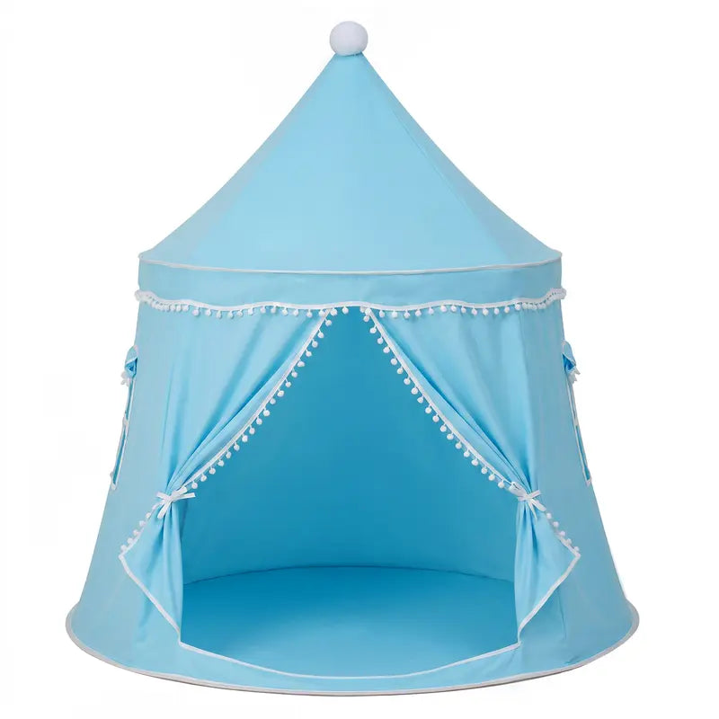 Kids Castle Teepee Tent, Foldable Indoor Outdoor Playhouse for Ages 3+