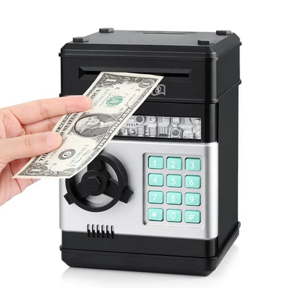 Electronic ATM Piggy Bank Password Lock Auto Bill Slot Large Capacity For Adults Boys Girls