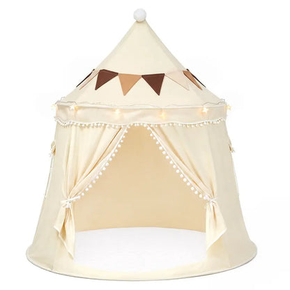 Kids Castle Teepee Tent, Foldable Indoor Outdoor Playhouse for Ages 3+