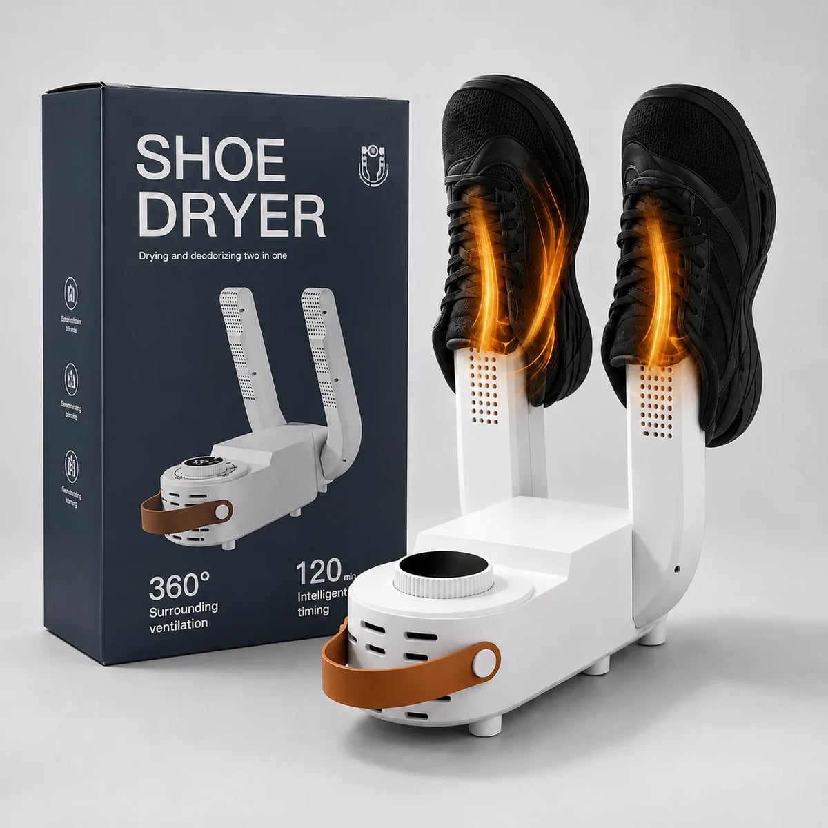 ☁️ Shoe Dryer: Dry, Freshen & Deodorize Footwear, Safe Shoe Drying Heater