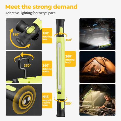 Hood Work Light Bar  3000LM LED Magnetic 5200mAh Rechargeable